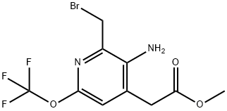 Methyl 3-amino-2-(bromomethyl)-6-(trifluoromethoxy)pyridine-4-acetate Structure