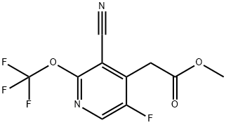 Methyl 3-cyano-5-fluoro-2-(trifluoromethoxy)pyridine-4-acetate Structure