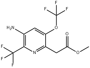 Methyl 3-amino-5-(trifluoromethoxy)-2-(trifluoromethyl)pyridine-6-acetate Structure