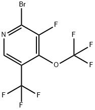 2-Bromo-3-fluoro-4-(trifluoromethoxy)-5-(trifluoromethyl)pyridine Structure