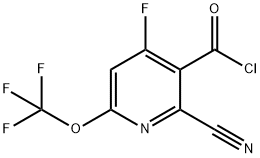 2-Cyano-4-fluoro-6-(trifluoromethoxy)pyridine-3-carbonyl chloride Structure