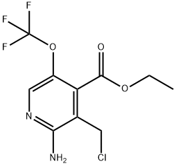 Ethyl 2-amino-3-(chloromethyl)-5-(trifluoromethoxy)pyridine-4-carboxylate Structure