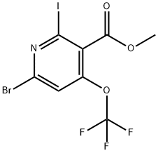 Methyl 6-bromo-2-iodo-4-(trifluoromethoxy)pyridine-3-carboxylate Structure