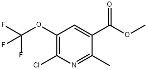 Methyl 2-chloro-6-methyl-3-(trifluoromethoxy)pyridine-5-carboxylate Structure