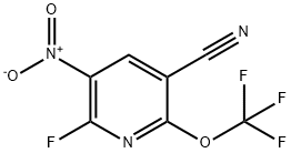 5-Cyano-2-fluoro-3-nitro-6-(trifluoromethoxy)pyridine Structure