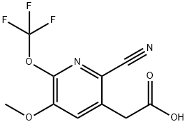 2-Cyano-5-methoxy-6-(trifluoromethoxy)pyridine-3-acetic acid Structure