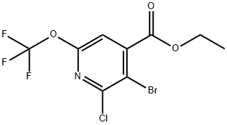 Ethyl 3-bromo-2-chloro-6-(trifluoromethoxy)pyridine-4-carboxylate Structure