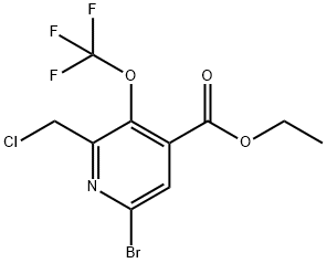 Ethyl 6-bromo-2-(chloromethyl)-3-(trifluoromethoxy)pyridine-4-carboxylate Structure