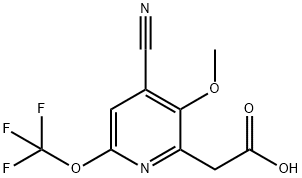 4-Cyano-3-methoxy-6-(trifluoromethoxy)pyridine-2-acetic acid Structure