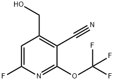 3-Cyano-6-fluoro-2-(trifluoromethoxy)pyridine-4-methanol 구조식 이미지