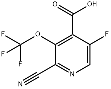 2-Cyano-5-fluoro-3-(trifluoromethoxy)pyridine-4-carboxylic acid Structure