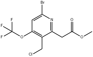 Methyl 6-bromo-3-(chloromethyl)-4-(trifluoromethoxy)pyridine-2-acetate Structure