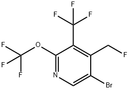 5-Bromo-4-(fluoromethyl)-2-(trifluoromethoxy)-3-(trifluoromethyl)pyridine Structure