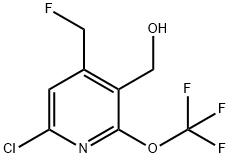 6-Chloro-4-(fluoromethyl)-2-(trifluoromethoxy)pyridine-3-methanol Structure