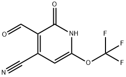 4-Cyano-2-hydroxy-6-(trifluoromethoxy)pyridine-3-carboxaldehyde Structure