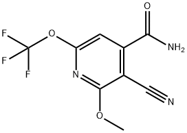 3-Cyano-2-methoxy-6-(trifluoromethoxy)pyridine-4-carboxamide Structure