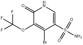 4-Bromo-2-hydroxy-3-(trifluoromethoxy)pyridine-5-sulfonamide Structure