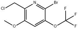 2-Bromo-6-(chloromethyl)-5-methoxy-3-(trifluoromethoxy)pyridine Structure