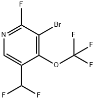 3-Bromo-5-(difluoromethyl)-2-fluoro-4-(trifluoromethoxy)pyridine Structure