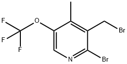 2-Bromo-3-(bromomethyl)-4-methyl-5-(trifluoromethoxy)pyridine Structure