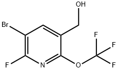 3-Bromo-2-fluoro-6-(trifluoromethoxy)pyridine-5-methanol Structure