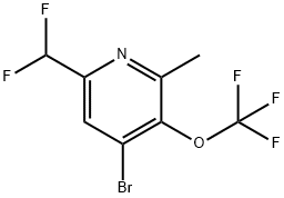 4-Bromo-6-(difluoromethyl)-2-methyl-3-(trifluoromethoxy)pyridine Structure