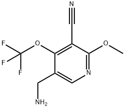 5-(Aminomethyl)-3-cyano-2-methoxy-4-(trifluoromethoxy)pyridine Structure