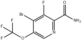4-Bromo-3-fluoro-5-(trifluoromethoxy)pyridine-2-carboxamide 구조식 이미지