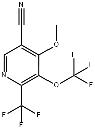 5-Cyano-4-methoxy-3-(trifluoromethoxy)-2-(trifluoromethyl)pyridine Structure