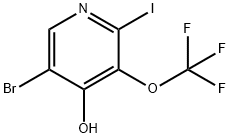 5-Bromo-4-hydroxy-2-iodo-3-(trifluoromethoxy)pyridine Structure