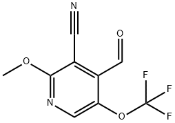 3-Cyano-2-methoxy-5-(trifluoromethoxy)pyridine-4-carboxaldehyde Structure