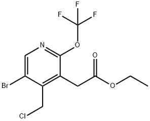 Ethyl 5-bromo-4-(chloromethyl)-2-(trifluoromethoxy)pyridine-3-acetate Structure