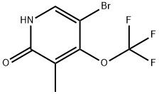 5-Bromo-2-hydroxy-3-methyl-4-(trifluoromethoxy)pyridine Structure