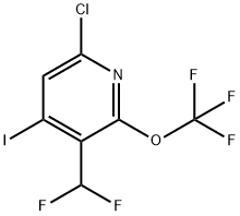 6-Chloro-3-(difluoromethyl)-4-iodo-2-(trifluoromethoxy)pyridine Structure