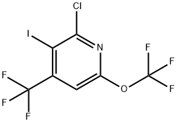 2-Chloro-3-iodo-6-(trifluoromethoxy)-4-(trifluoromethyl)pyridine Structure