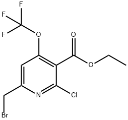 Ethyl 6-(bromomethyl)-2-chloro-4-(trifluoromethoxy)pyridine-3-carboxylate Structure