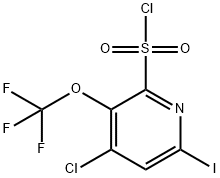 4-Chloro-6-iodo-3-(trifluoromethoxy)pyridine-2-sulfonyl chloride Structure