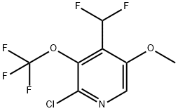 2-Chloro-4-(difluoromethyl)-5-methoxy-3-(trifluoromethoxy)pyridine Structure