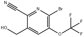 2-Bromo-6-cyano-3-(trifluoromethoxy)pyridine-5-methanol Structure