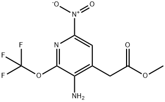 Methyl 3-amino-6-nitro-2-(trifluoromethoxy)pyridine-4-acetate Structure