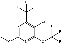 3-Chloro-6-methoxy-2-(trifluoromethoxy)-4-(trifluoromethyl)pyridine Structure