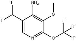 4-Amino-5-(difluoromethyl)-3-methoxy-2-(trifluoromethoxy)pyridine Structure