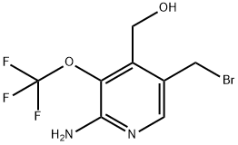 2-Amino-5-(bromomethyl)-3-(trifluoromethoxy)pyridine-4-methanol Structure