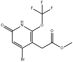 Methyl 4-bromo-6-hydroxy-2-(trifluoromethoxy)pyridine-3-acetate Structure