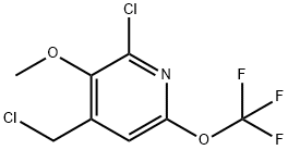 2-Chloro-4-(chloromethyl)-3-methoxy-6-(trifluoromethoxy)pyridine Structure