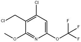 4-Chloro-3-(chloromethyl)-2-methoxy-6-(trifluoromethoxy)pyridine Structure