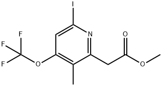 Methyl 6-iodo-3-methyl-4-(trifluoromethoxy)pyridine-2-acetate Structure