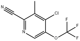 4-Chloro-2-cyano-3-methyl-5-(trifluoromethoxy)pyridine Structure