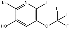 2-Bromo-3-hydroxy-6-iodo-5-(trifluoromethoxy)pyridine 구조식 이미지