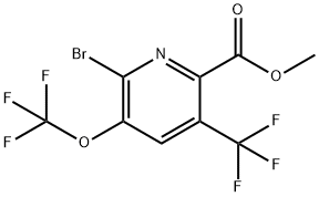 Methyl 2-bromo-3-(trifluoromethoxy)-5-(trifluoromethyl)pyridine-6-carboxylate Structure